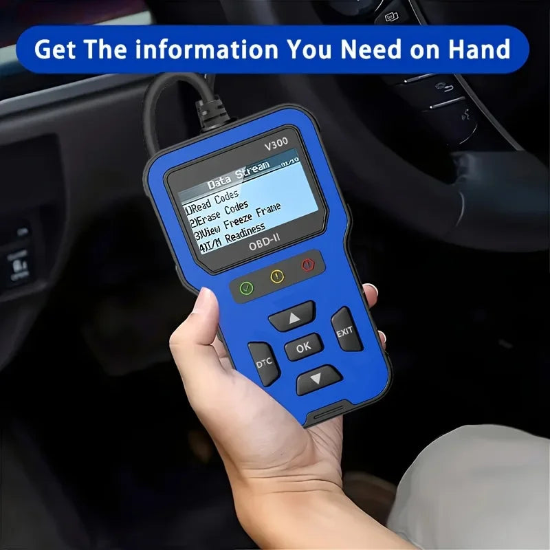 Automotive Diagnostic Tool with Fast Response for Engine Faults,Full OBD2 Modes,Suitable for All Cars After 1996,Without Battery
