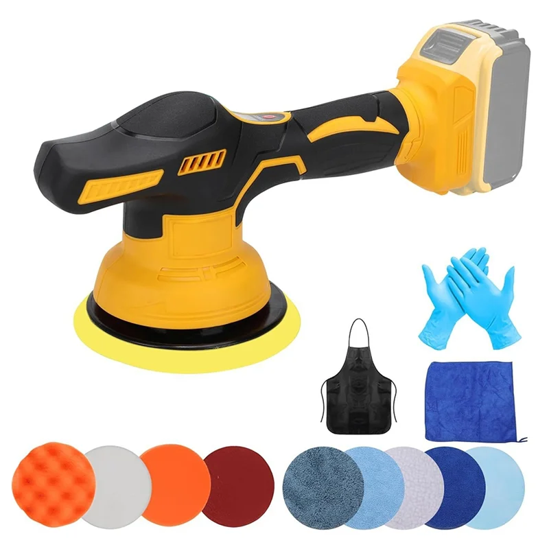 BHBD-Cordless Car Buffer Polisher For  20V Battery  8Variable Speed 3500RPM Car Buffer Polisher For Car Detailing Waxing
