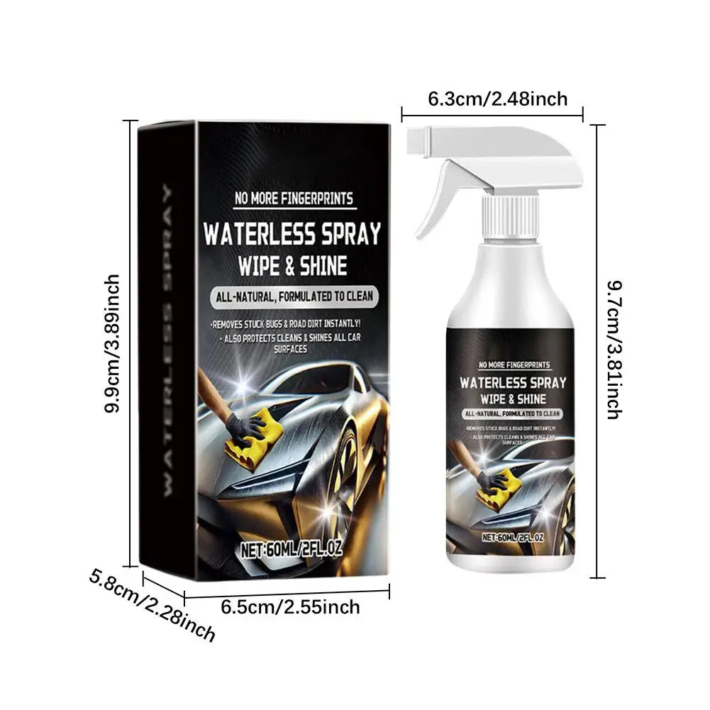 Waterless Car Wash Spray Automobile No Water Cleaning Agent Vehicle Detailing Spray Car Exterior Care Supplies For Most Vehicles