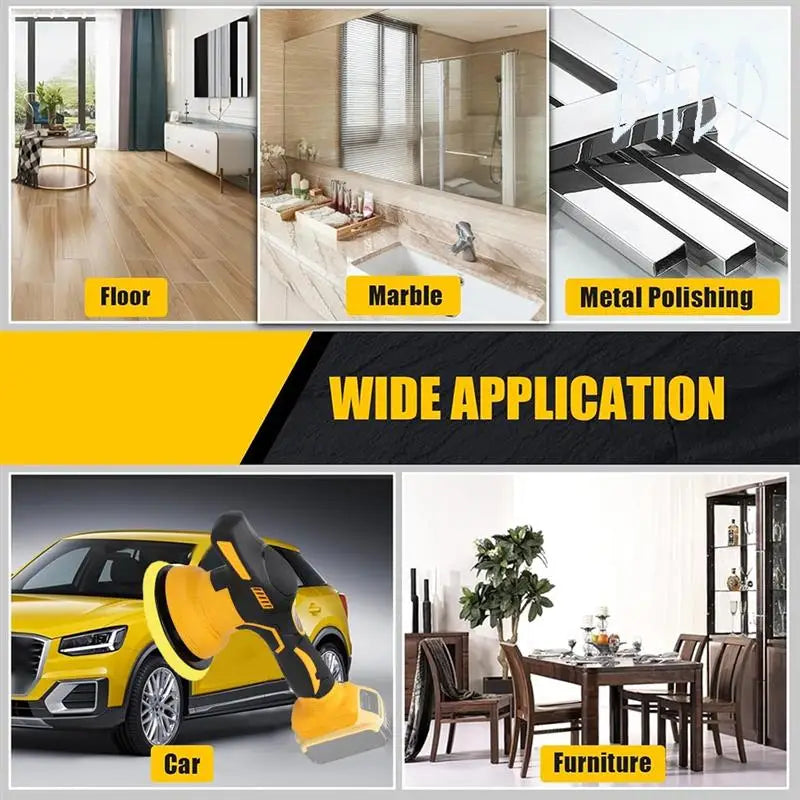 BHBD-Cordless Car Buffer Polisher For  20V Battery  8Variable Speed 3500RPM Car Buffer Polisher For Car Detailing Waxing