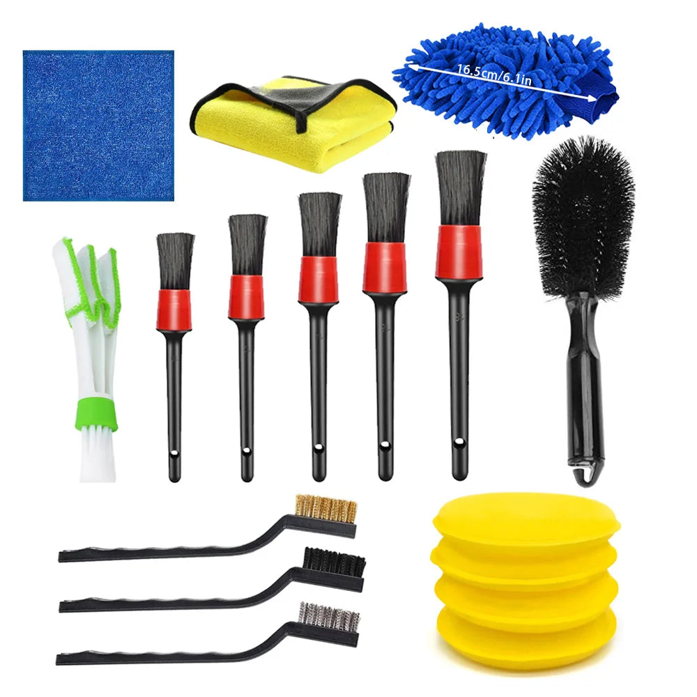 Detailing Brush Set Car Vent Details Gap Brush Gap Detail Brush Car Polish Pads Car Cleaning Brush For Car Air Dirt Dust Clean