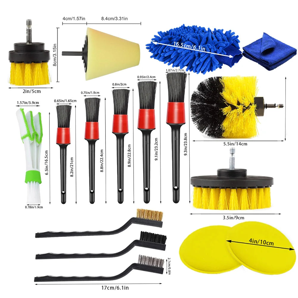 Detailing Brush Set Car Vent Details Gap Brush Gap Detail Brush Car Polish Pads Car Cleaning Brush For Car Air Dirt Dust Clean