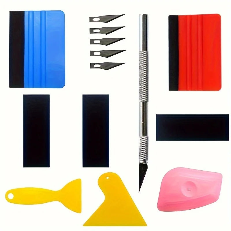 Car Wrapping Tools Kit Auto Foil Set Vinyl Wraps Tool Foil Tools Squeegee Scraper Cutter Knife for Car Wrapping Film Tools Kit