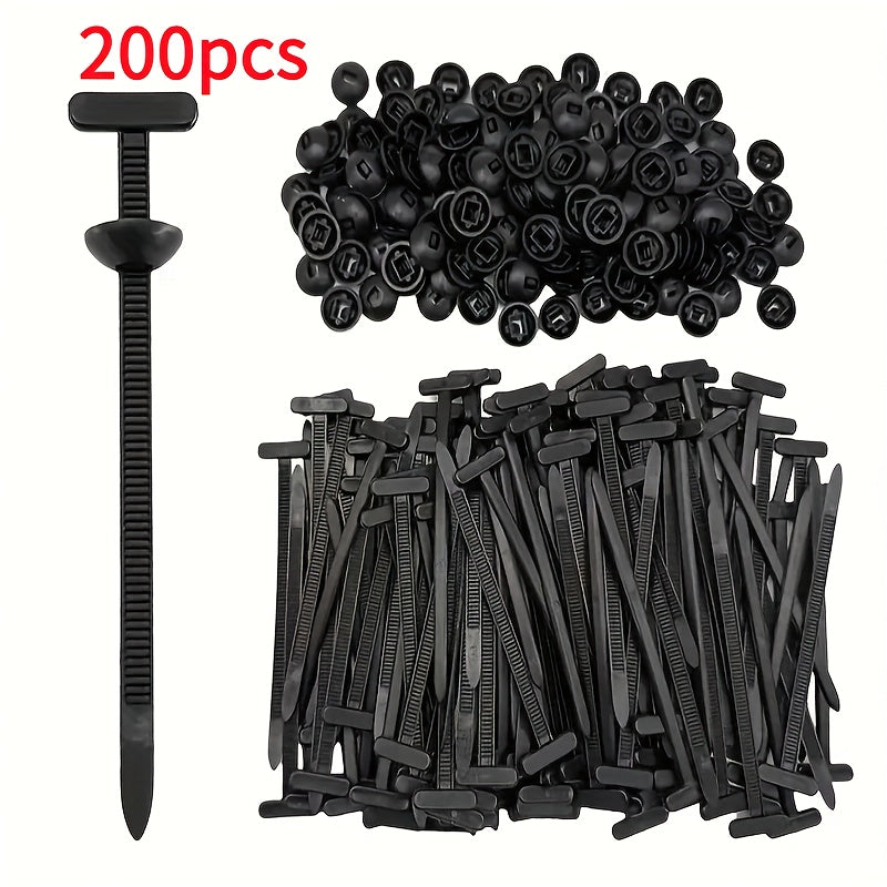 100/200/500pcs Heavy Duty Automotive Zip Ties - 3.54x0.79inch Nylon 66 Cable Ties, Temperature Resistant (-40°F to 185°F), 55LBS Load, Reusable for Wiring Harness, Pipes, RV Luggage, Automotive Cable Ties, Pipe Securing, Du